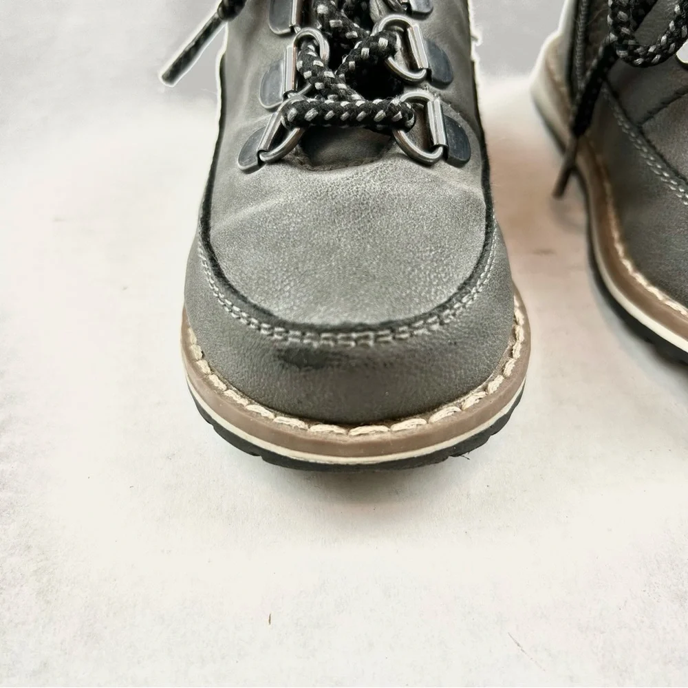 The Children Place Grey Zip/Tie Boots